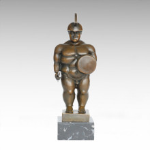 Soldiers Abstract Statue Fat Warrior Bronze Sculpture TPE-1001